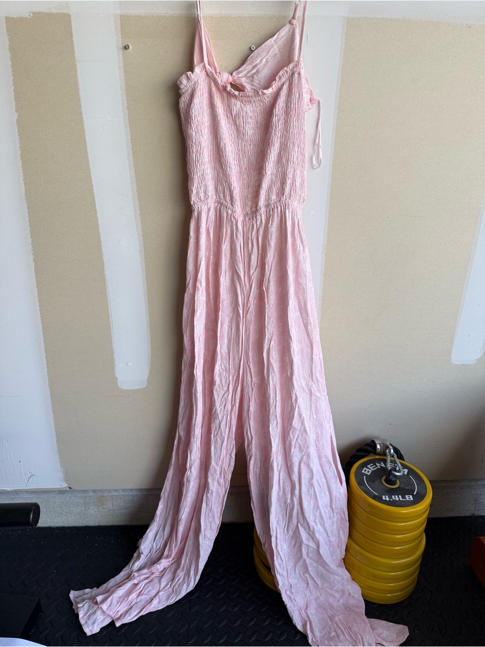 Women's Pink Sleeveless Jumpsuit Romper